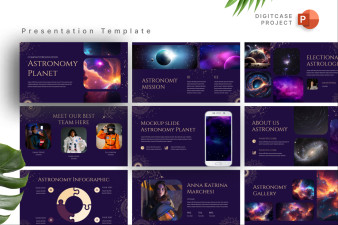 Blue Aesthetic Astronomy PowerPoint Template